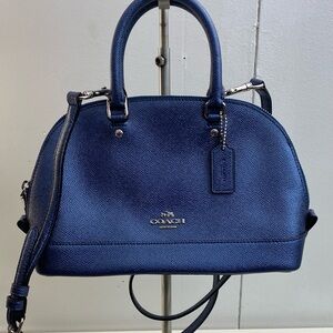 Coach Siera Mini Metallic Crossbody Satchel Bag